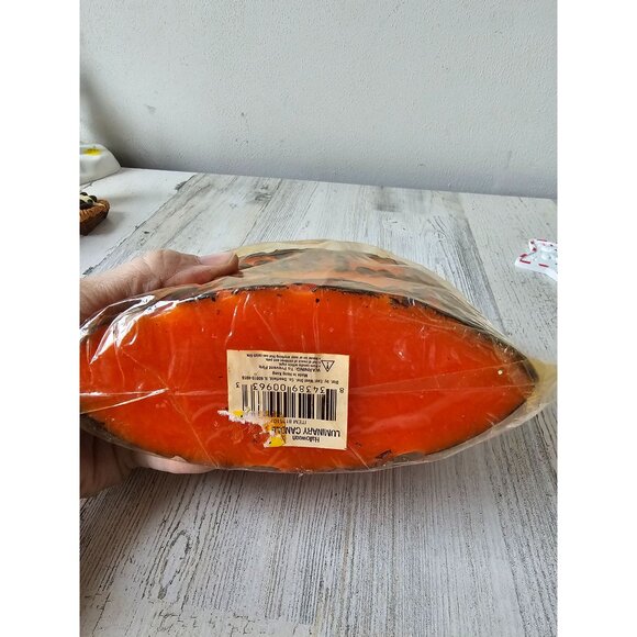 Vintage East West Halloween luminary candle orange large still in plastic wrap - Picture 5 of 7